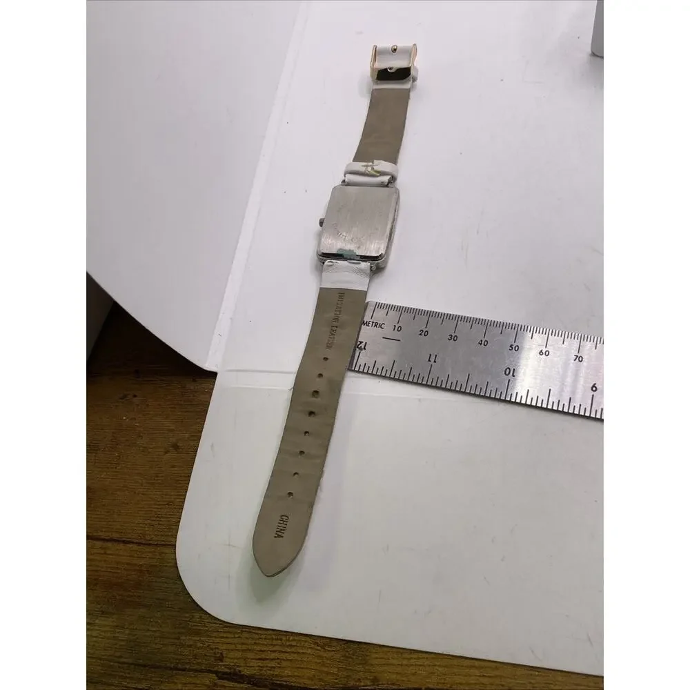 Vintage Womens Silver Tank Watch New Battery
